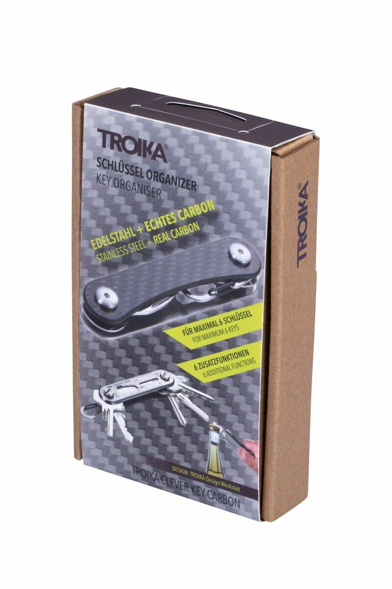 Organizador Troika  de 6 llaves acero inoxidable plateado4