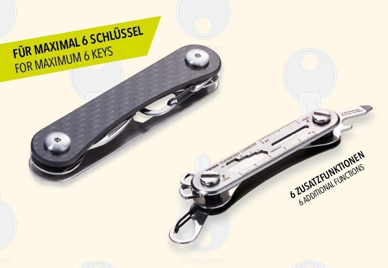 Organizador Troika  de 6 llaves acero inoxidable plateado1