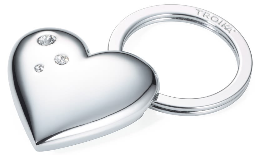 llavero  Troika Diseño corazón plateado5