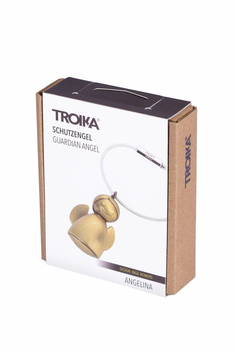 Llavero Troika ángeles guardianes. Color oro antiguo4