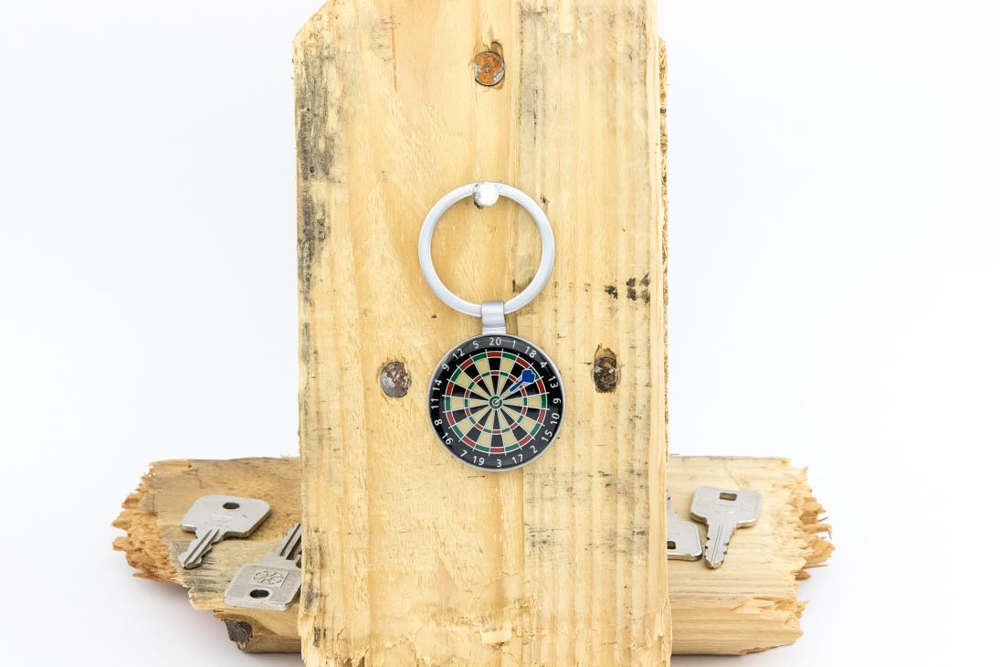 Llavero Troika, diseño Dardos, material de acero2