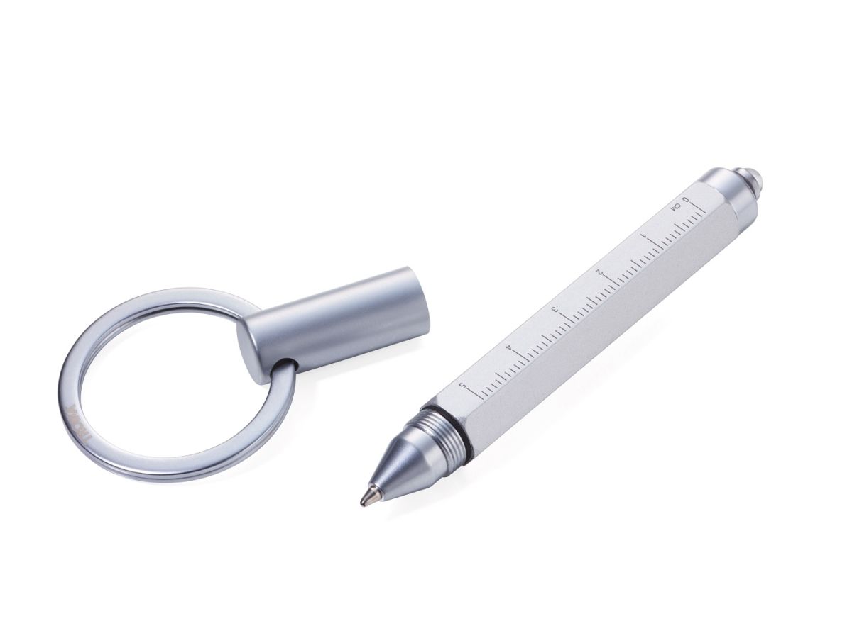 Llavero Troika linterna y micro-bolígrafo multitarea CONSTRUCTION3