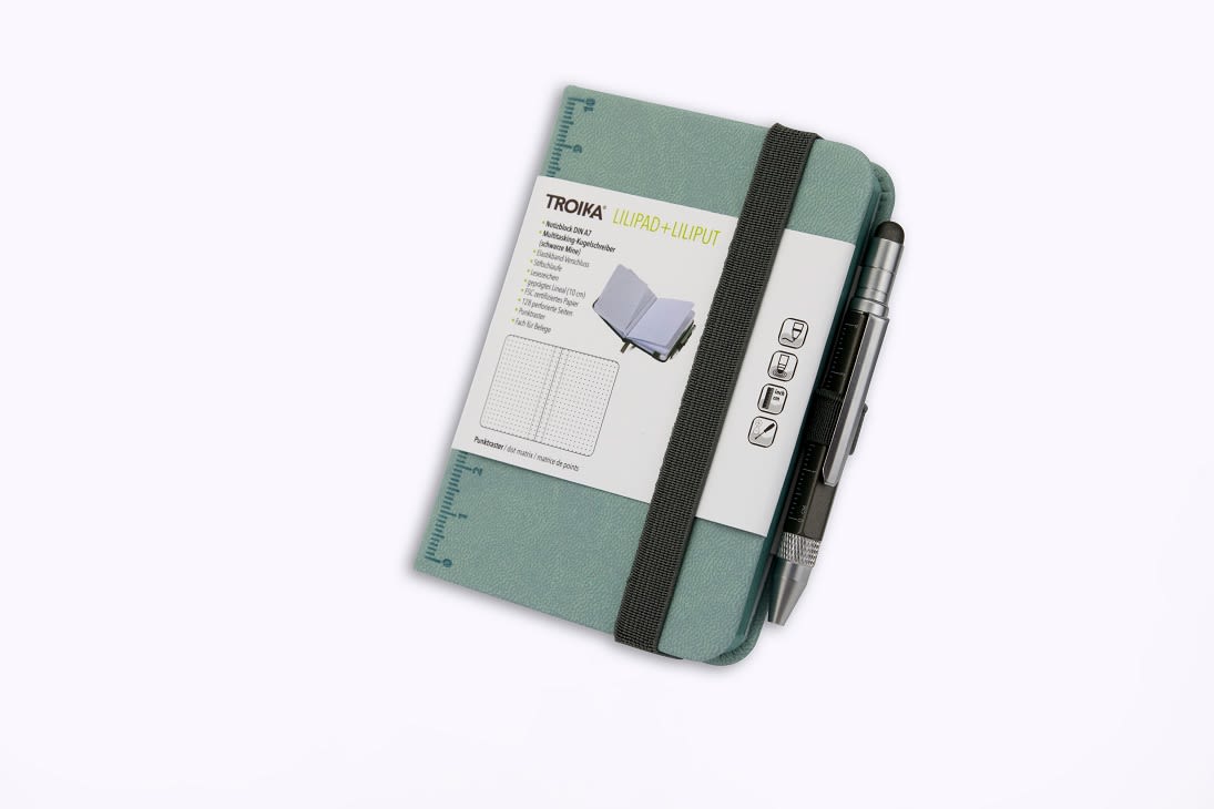 Bloc de notas Troika DIN A7 incl. Bolígrafo pequeño2