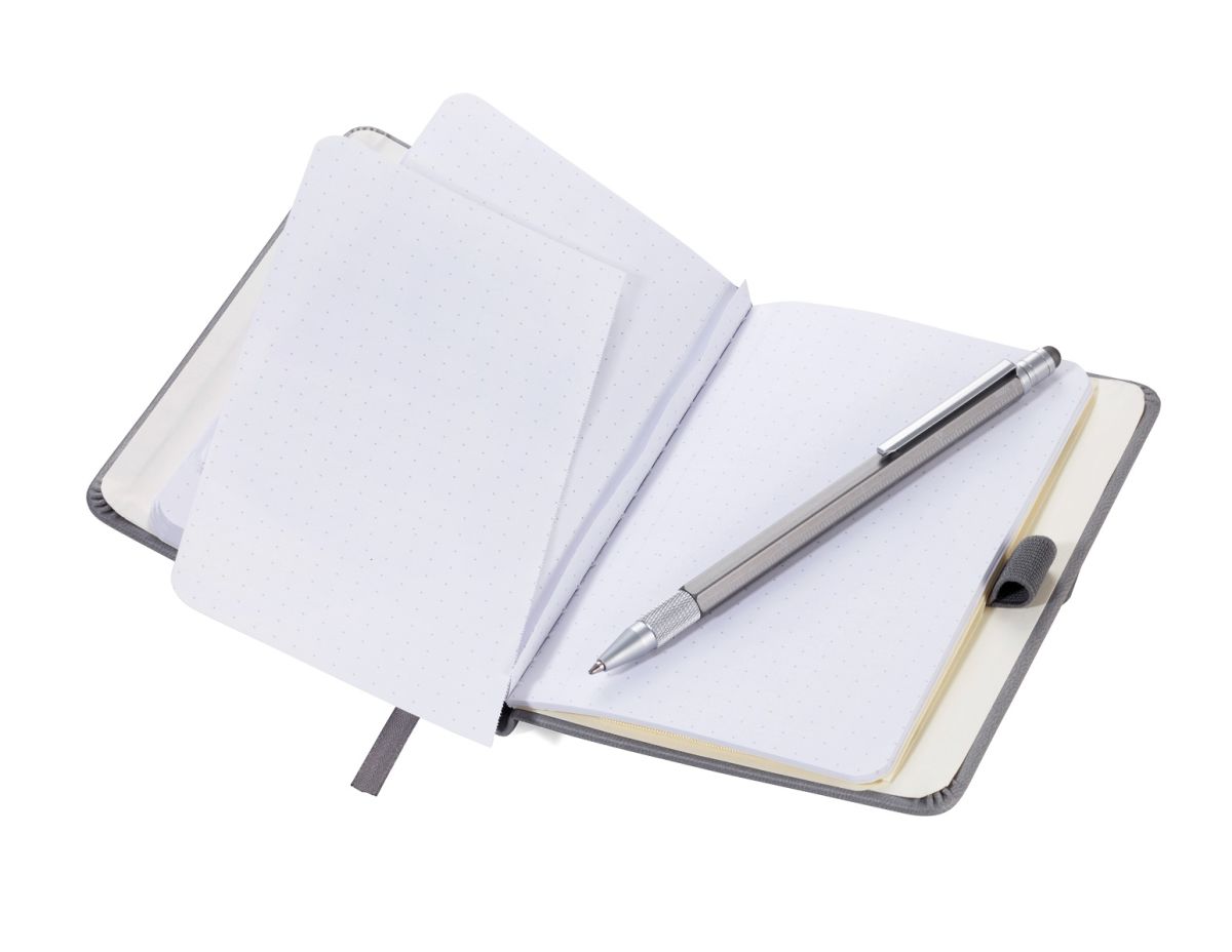 Bloc de notas Troika DIN A6 incl. Bolígrafo + calendario y cuero sintético2