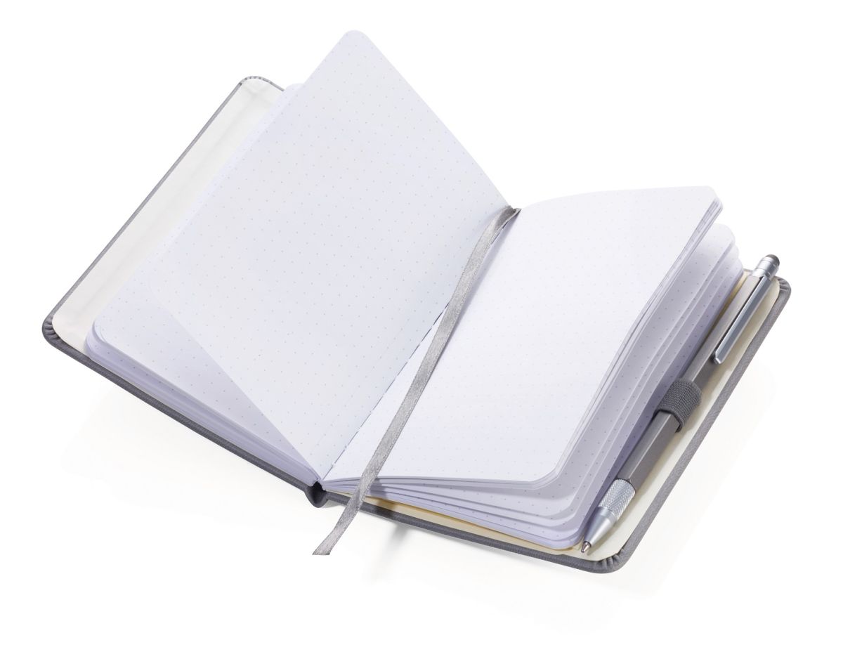 Bloc de notas Troika DIN A6 incl. Bolígrafo lados perforados y patrón de puntos3