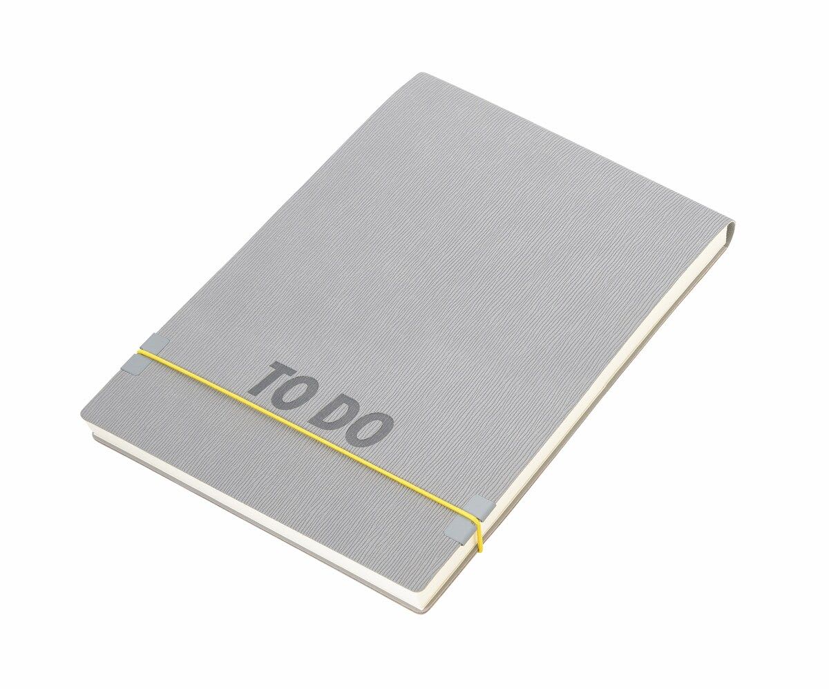 Block de notas Troika 88hojs cuero sintético Amarillo y Gris3