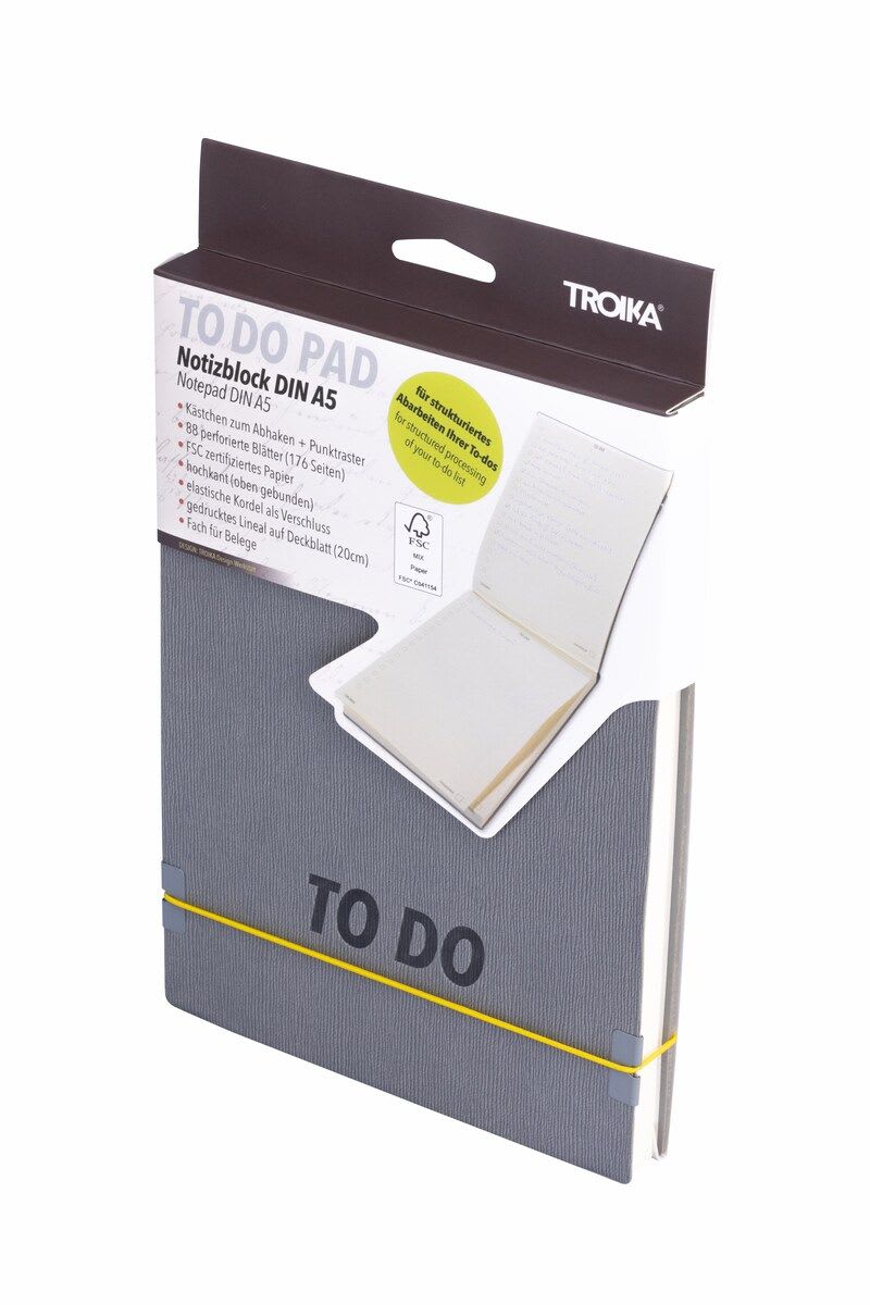 Block de notas Troika 88hojs cuero sintético Amarillo y Gris1