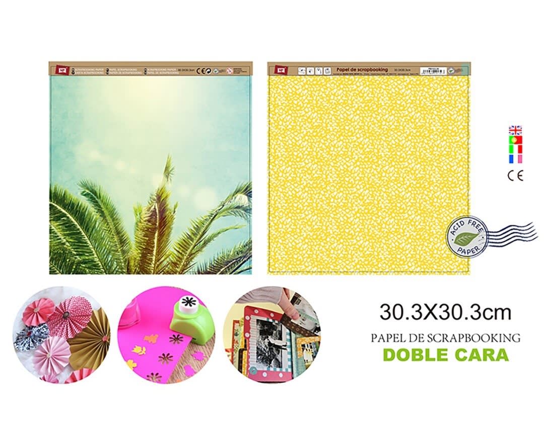 Papel De Scrapbooking Doble Cara 30.3X30.3Cm  Color Variado1