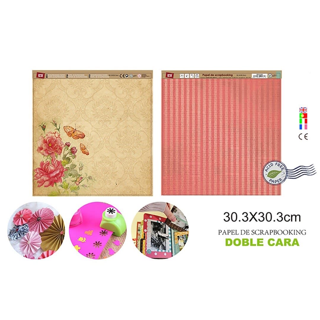 Papel De Scrapbooking Doble Cara Jardin Variado 30.3X30.3Cm1