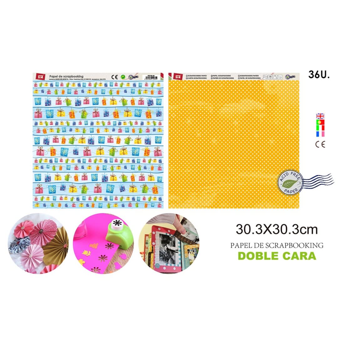 Papel De Scrapbooking Doble Cara Regalos/Puntos 30.3X30.3Cm1
