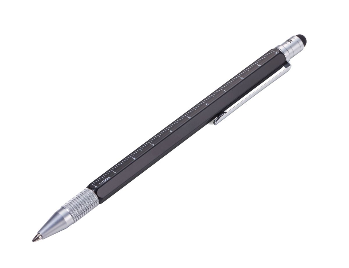 Boligrafo Troika Construcccion multifuncional  Slim negro2