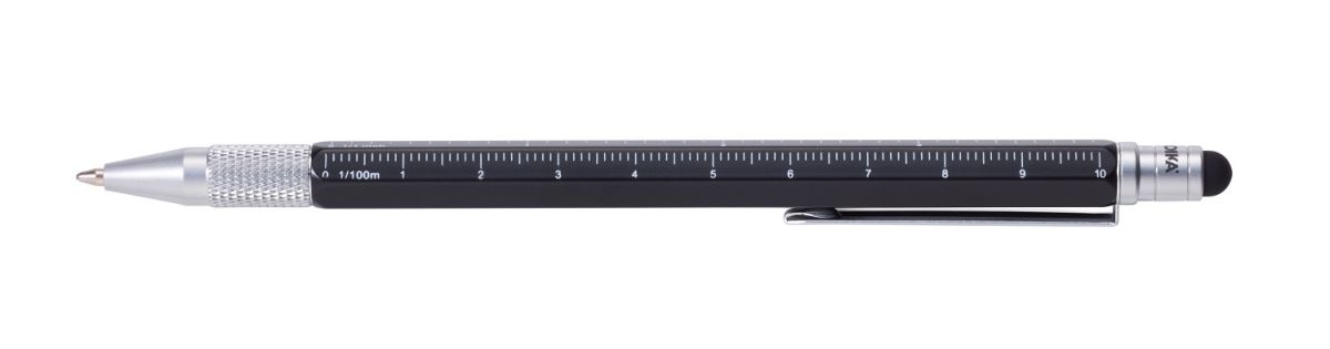 Boligrafo Troika Construcccion multifuncional  Slim negro1