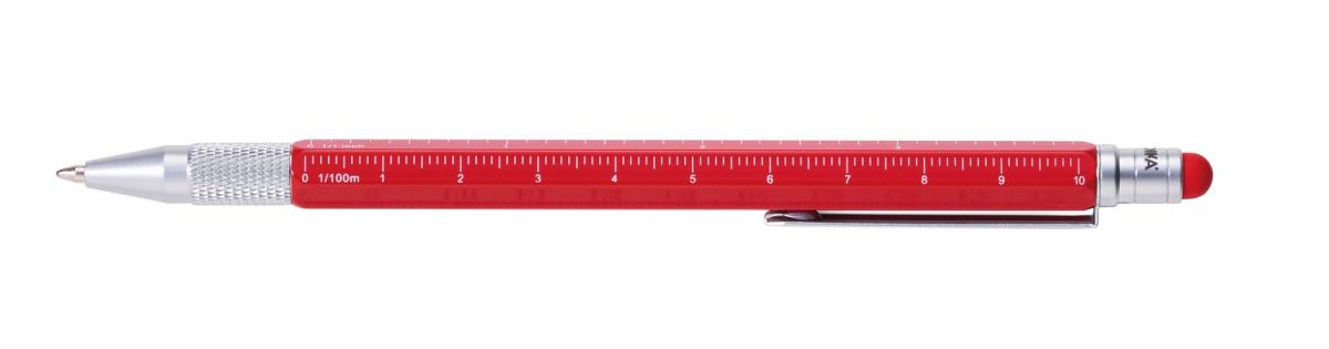 Boligrafo Troika Construcccion multifuncional  Slim rojo3