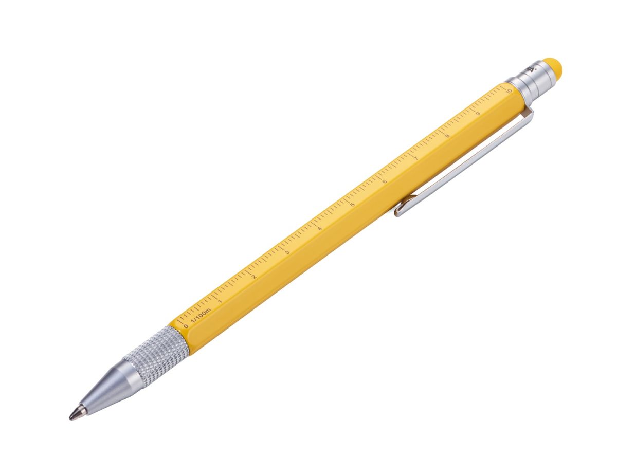 Boligrafo Troika Construcccion multifuncional  Slim amarillo2
