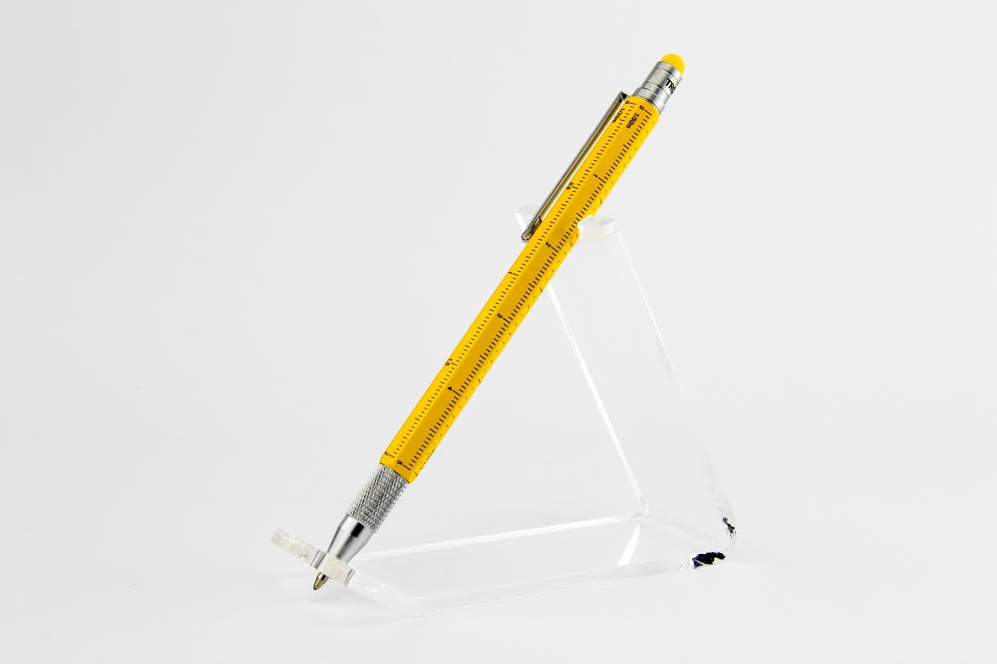Boligrafo Troika Construcccion multifuncional  Slim amarillo5