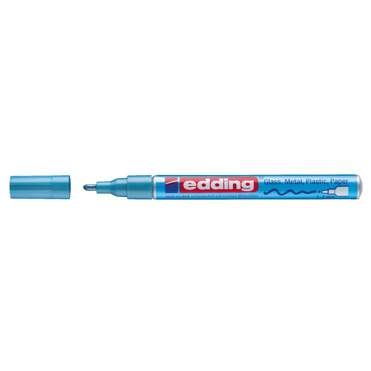 Marcador Óleo Permanente Edding E-751 Azul Claro2