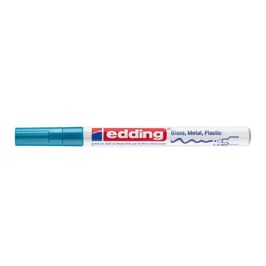 Marcador Óleo Permanente Edding E-751 Azul Claro M1