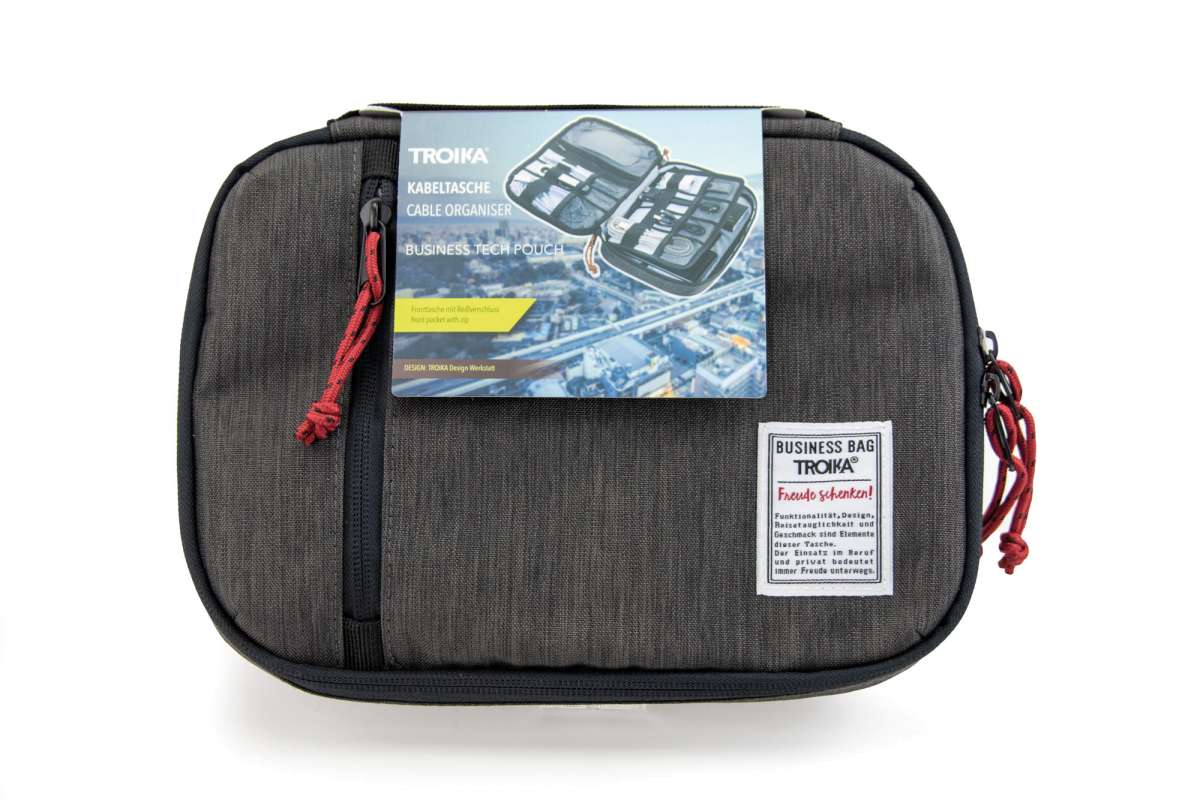 Bolsa organizadora de cables TROIKA  BUSINESS TECH POUCH4
