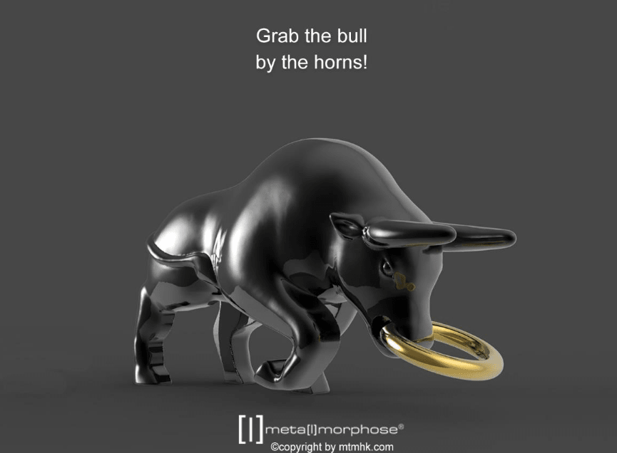 Llavero Metalmorphose Toro Cromado (MTM)3