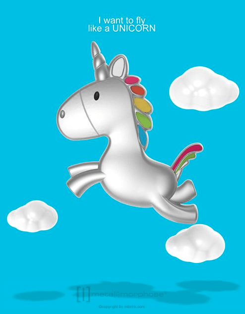 Llavero Metalmorphose Unicornio en las nubes (MTM)7
