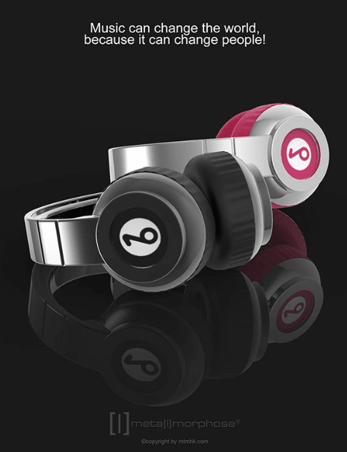 Llavero Metalmorphose audífonos Negros (MTM)5