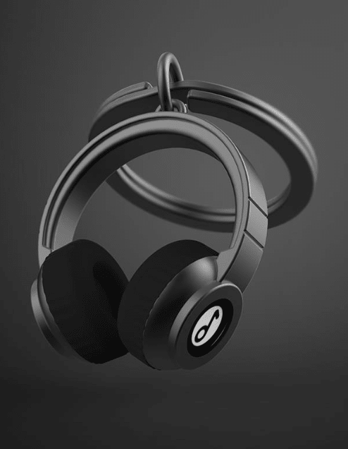 Llavero Metalmorphose audífonos Negros (MTM)3