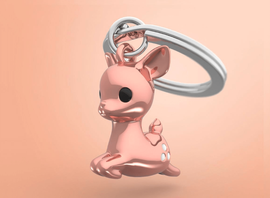 Llavero Metalmorphose Ciervo Oro Rosa (MTM)2