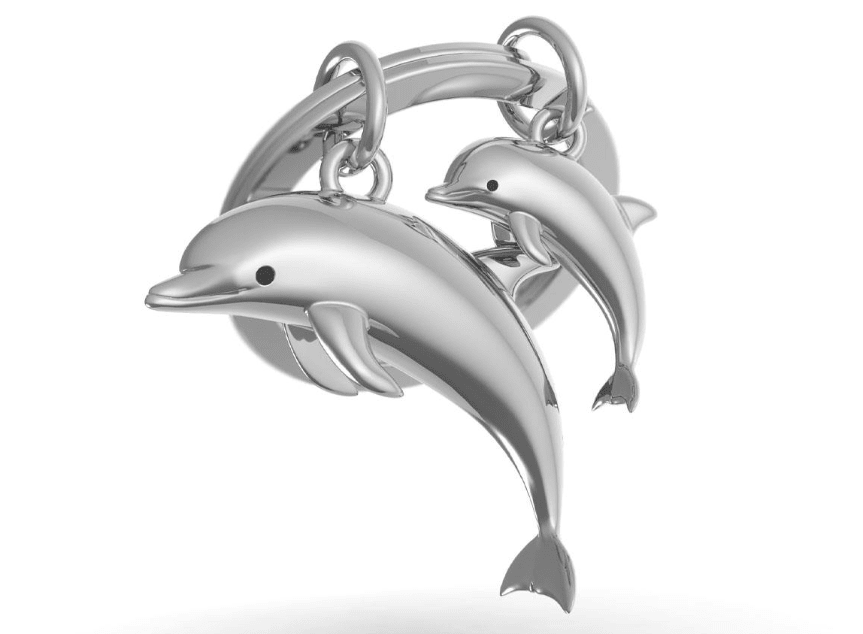 Llavero Metalmorphose Delfines Plata (MTM)1