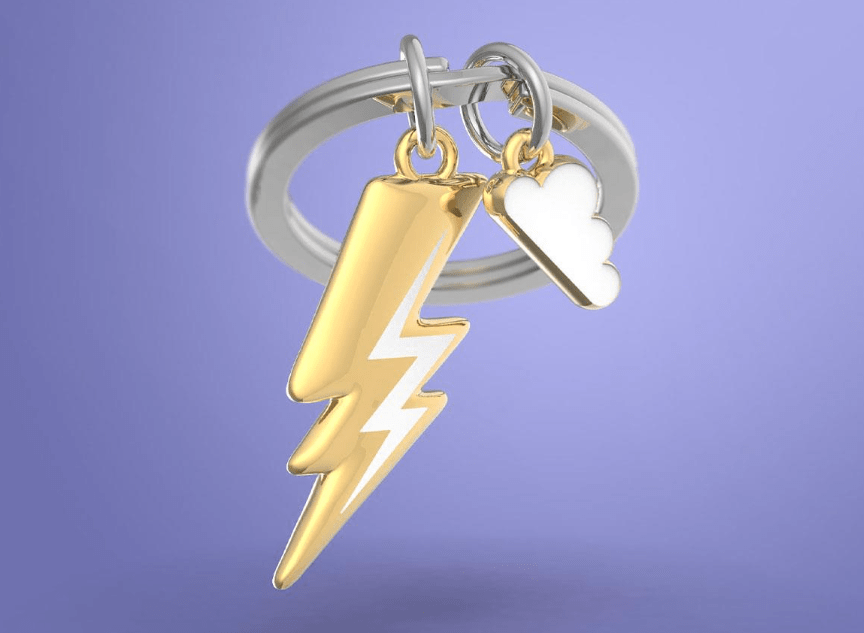 Llavero Metalmorphose Rayo Dorado (MTM)2