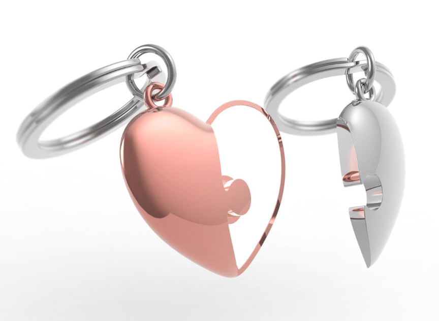 Llavero Metalmorphose Dos Corazones -Eres mi otra mitad (MTM)1