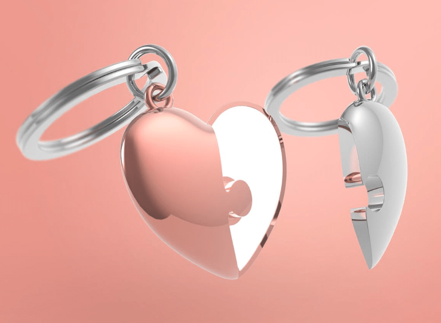 Llavero Metalmorphose Dos Corazones -Eres mi otra mitad (MTM)2