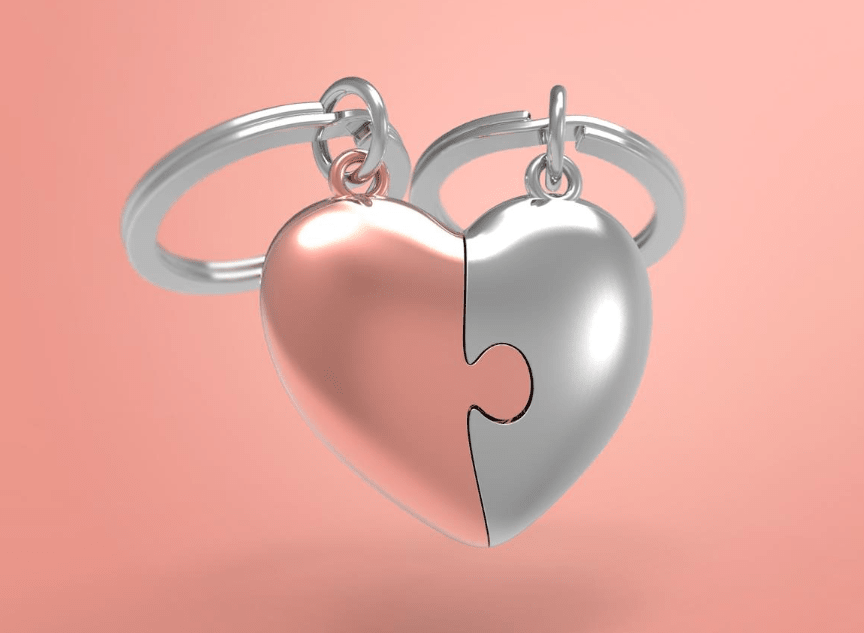 Llavero Metalmorphose Dos Corazones -Eres mi otra mitad (MTM)5