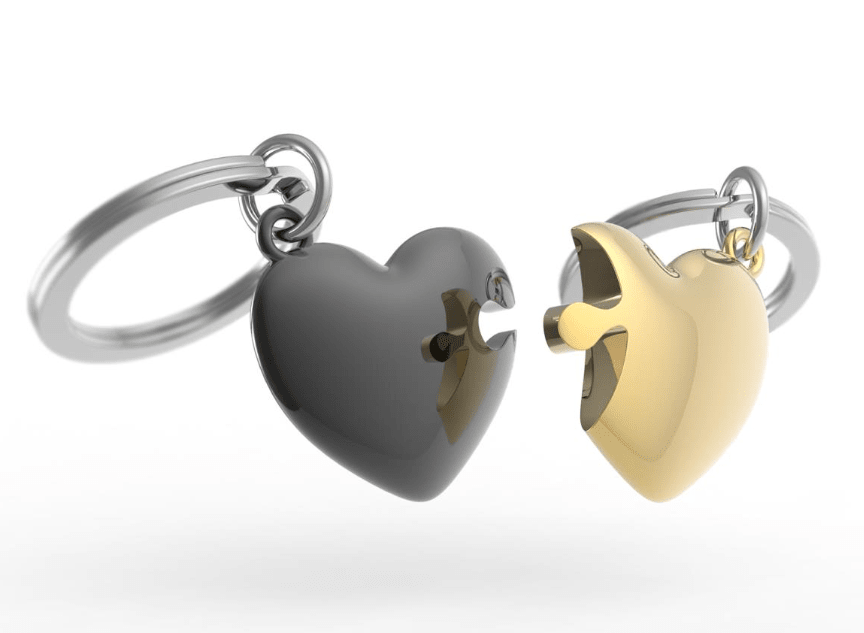Llavero Metalmorphose Dos Corazones - Pertenecemos juntos (MTM)1