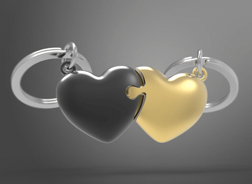 Llavero Metalmorphose Dos Corazones - Pertenecemos juntos (MTM)5