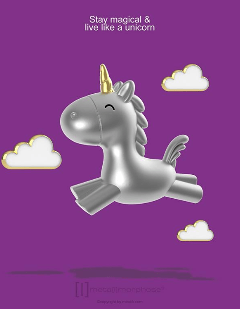 Llavero Metalmorphose Unicornio y nube (MTM)4