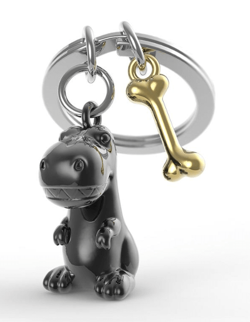 Llavero Metalmorphose Dinosaurio y Hueso Plata (MTM)1