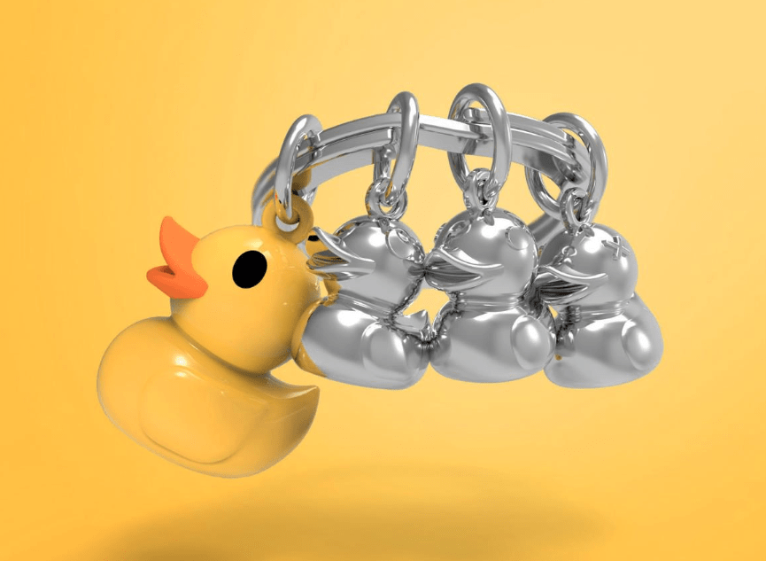 Llavero Metalmorphose Familia Pato (MTM)2