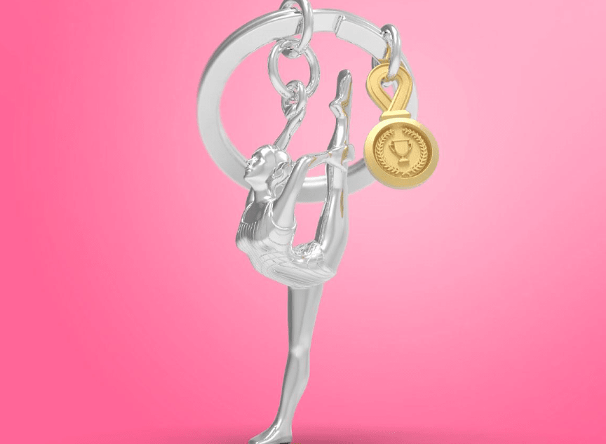 Llavero Metalmorphose Gimnasta Plateada (MTM)2