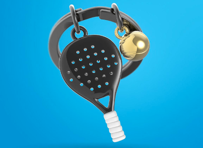 Llavero Metalmorphose Raqueta de Padel Negra (MTM)2
