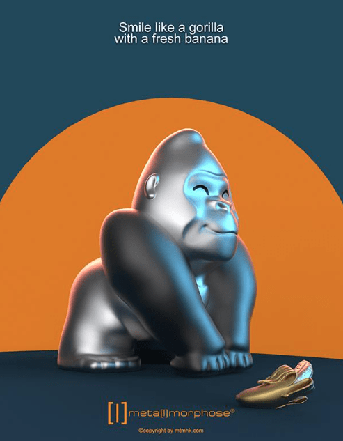 Llavero Metalmorphose Gorila Negro (MTM)3