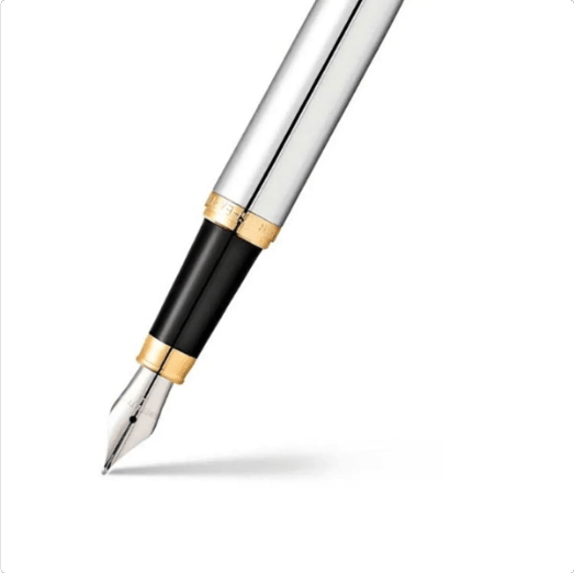 Pluma Fuente Sheaffer VFM Cromo Pulido GT punto mediano (SHFER)6