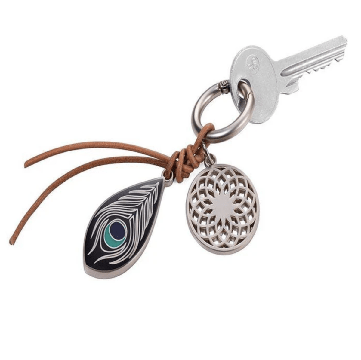 Llavero Troika Colgante Pluma De Avestruz2