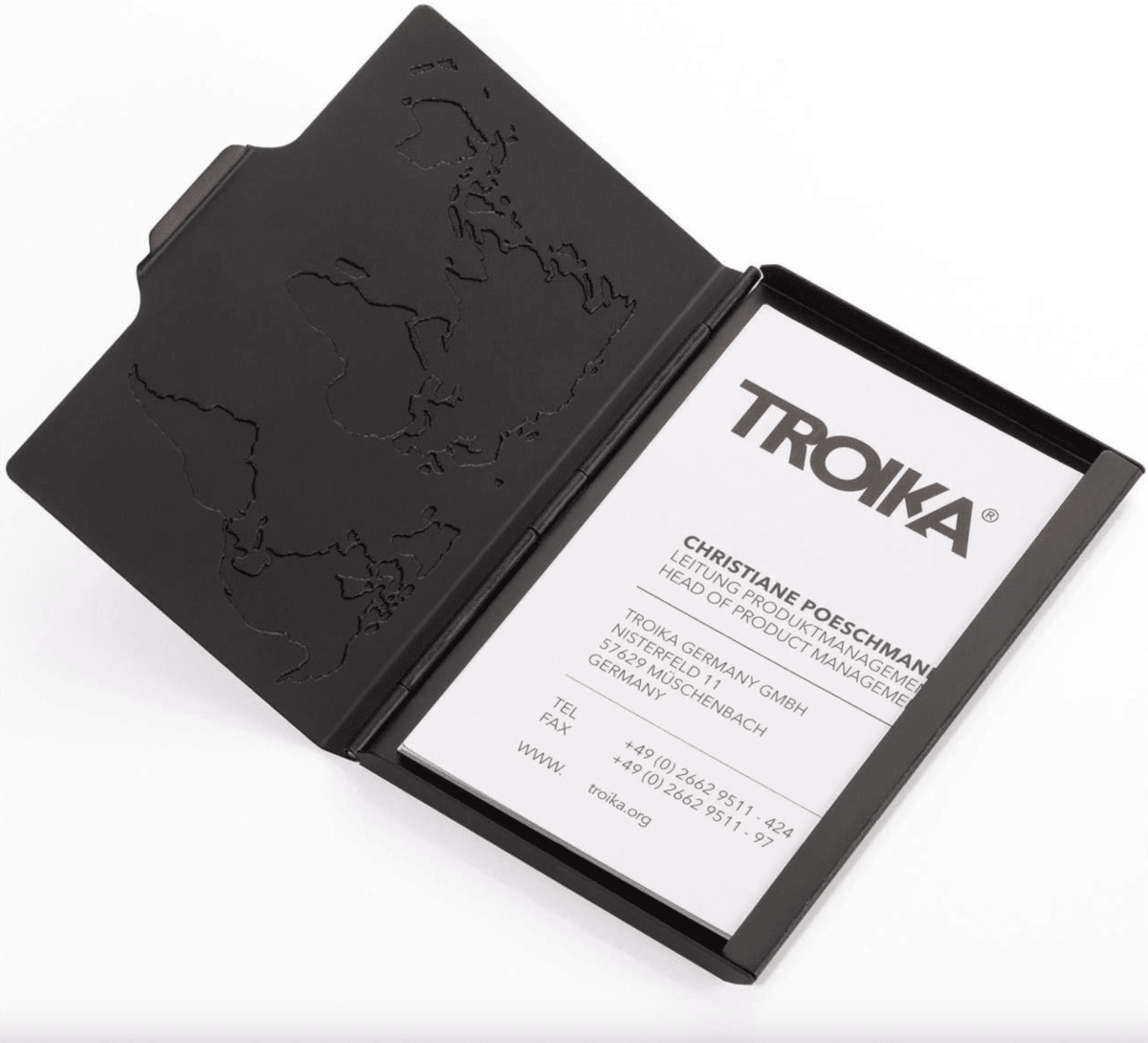 Estuche Troika Para Tarjetas De Visita Contactos Globales3