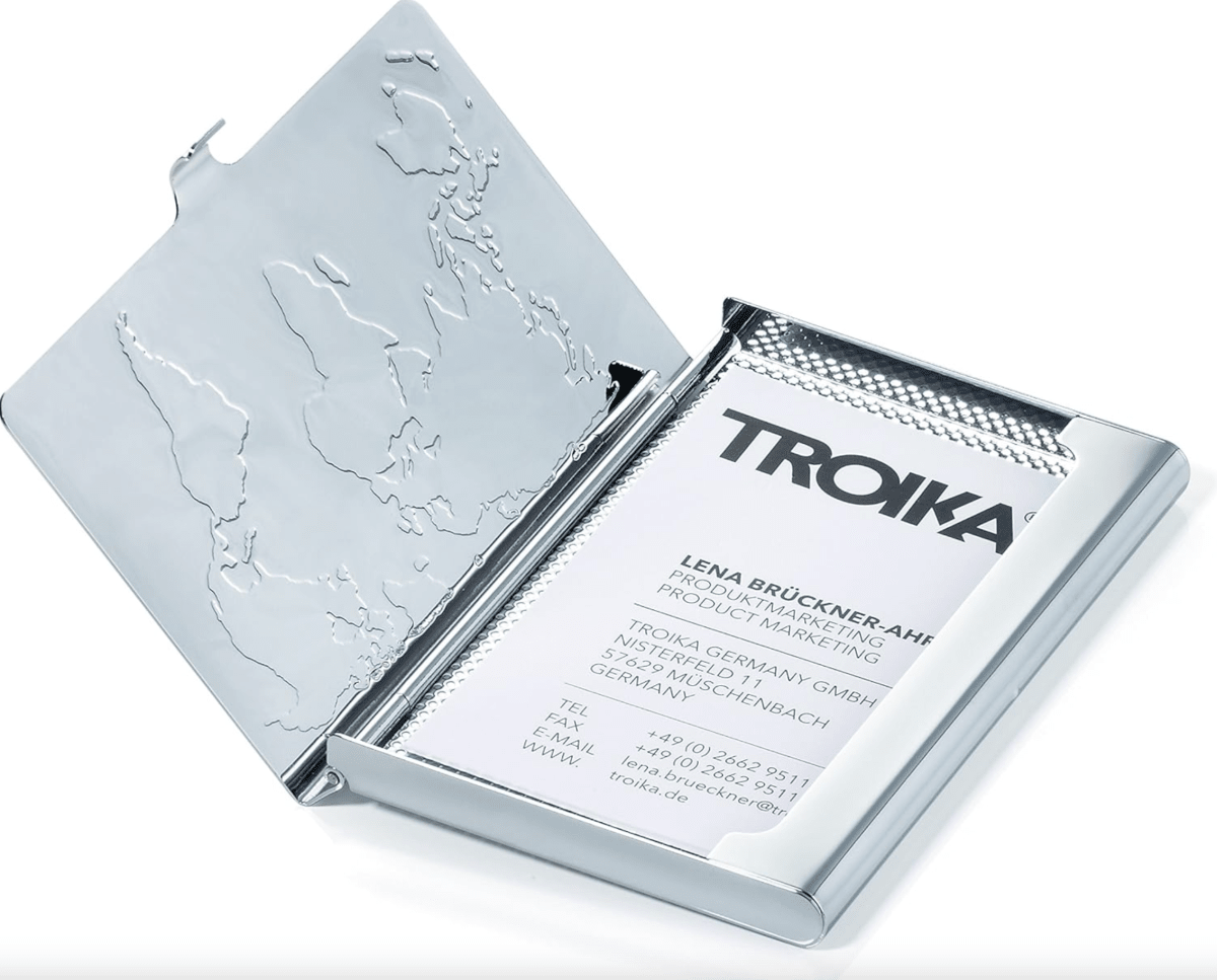 Estuche Troika Para Tarjetas De Visita Mundo De Negocios2
