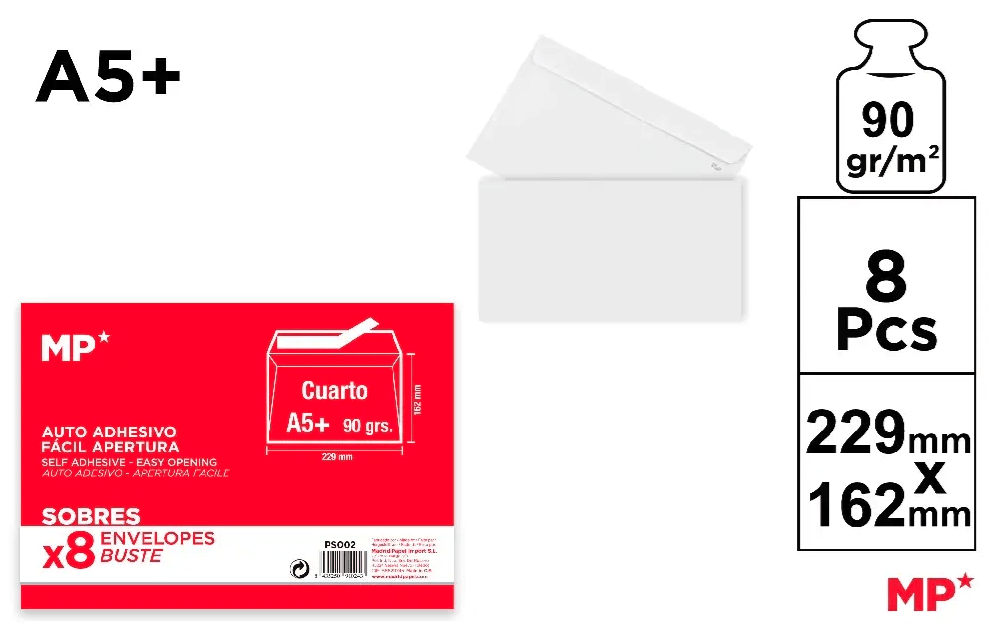 SOBRE Madrid Papel 162 x 229 mm 8 Uds..1