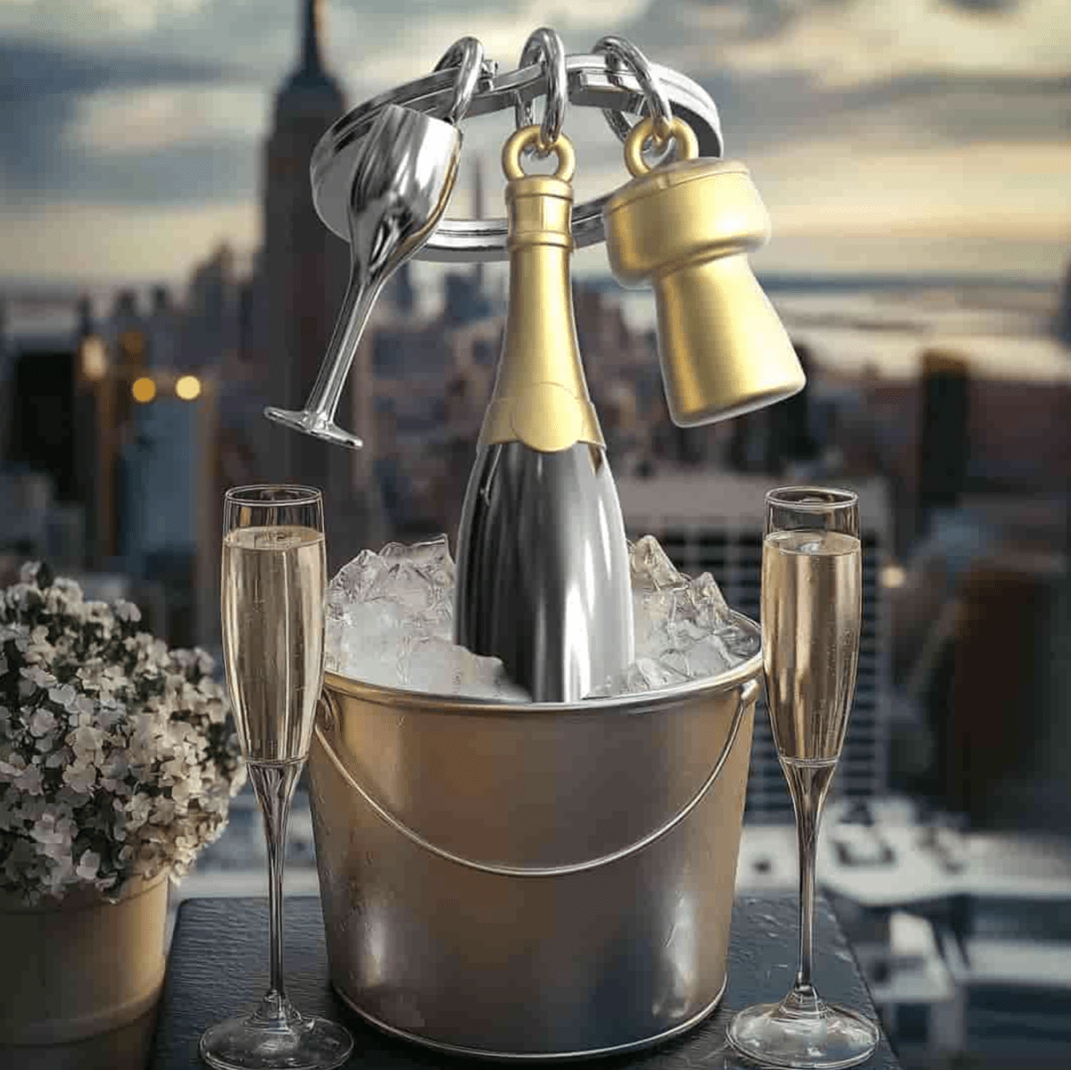 Llavero Metalmorphose Champaña4