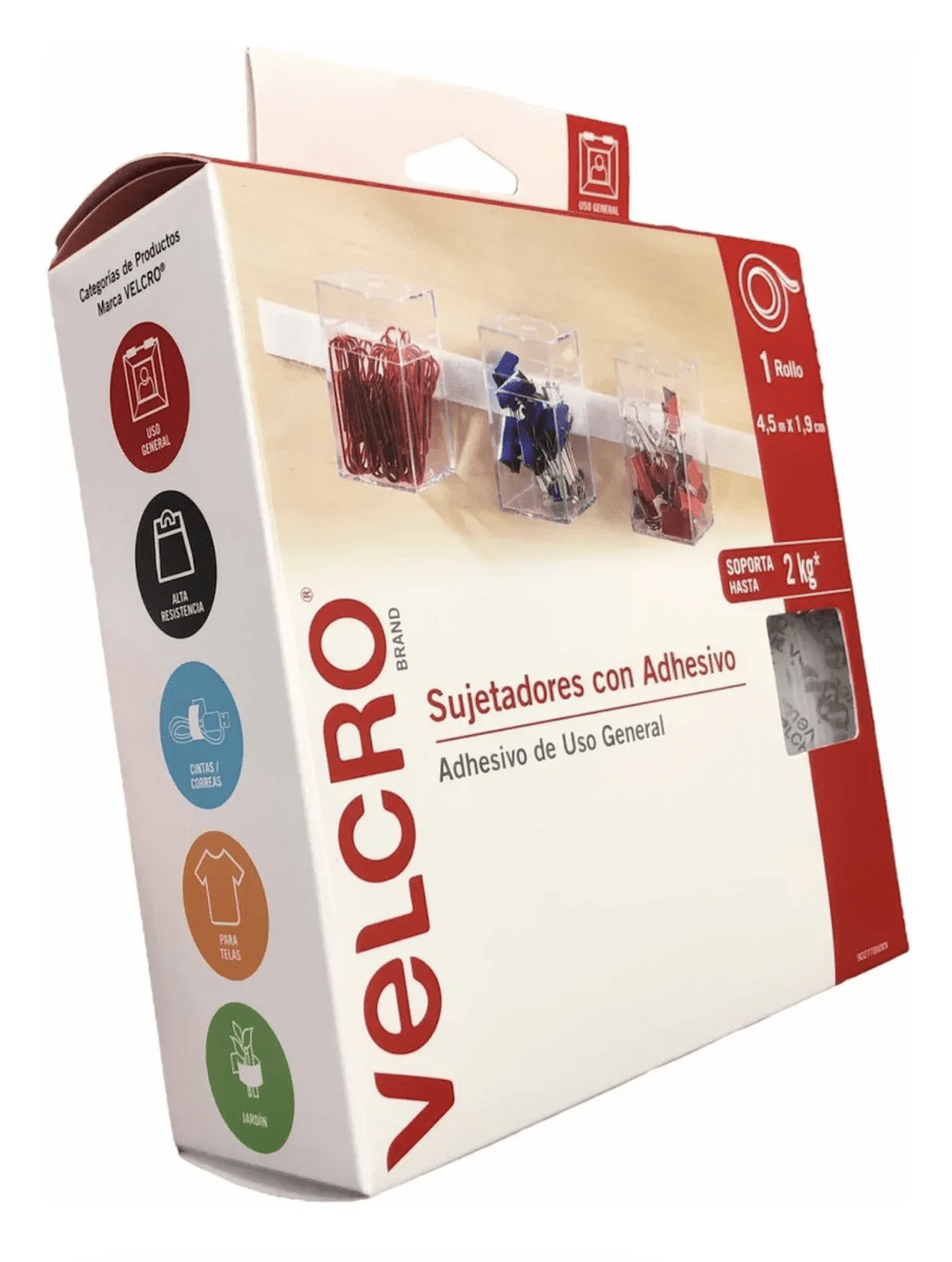 Sujetador Con Adhesivo Rollo 4.6 Mts X 1.9 Cms CIBER Blanco2
