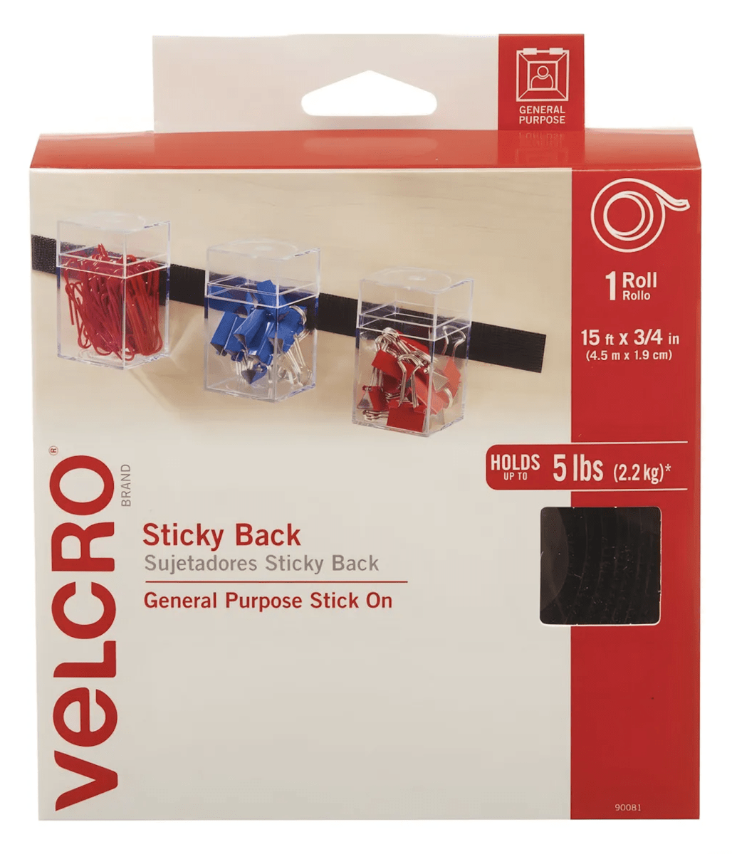 Sujetador Con Adhesivo Rollo 4.6 Mts X 1.9 Cms Negro1