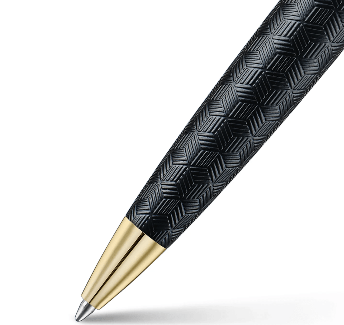 Bolígrafo Sheaffer 300 Negro Mate Tapa De Cromo Brillante2