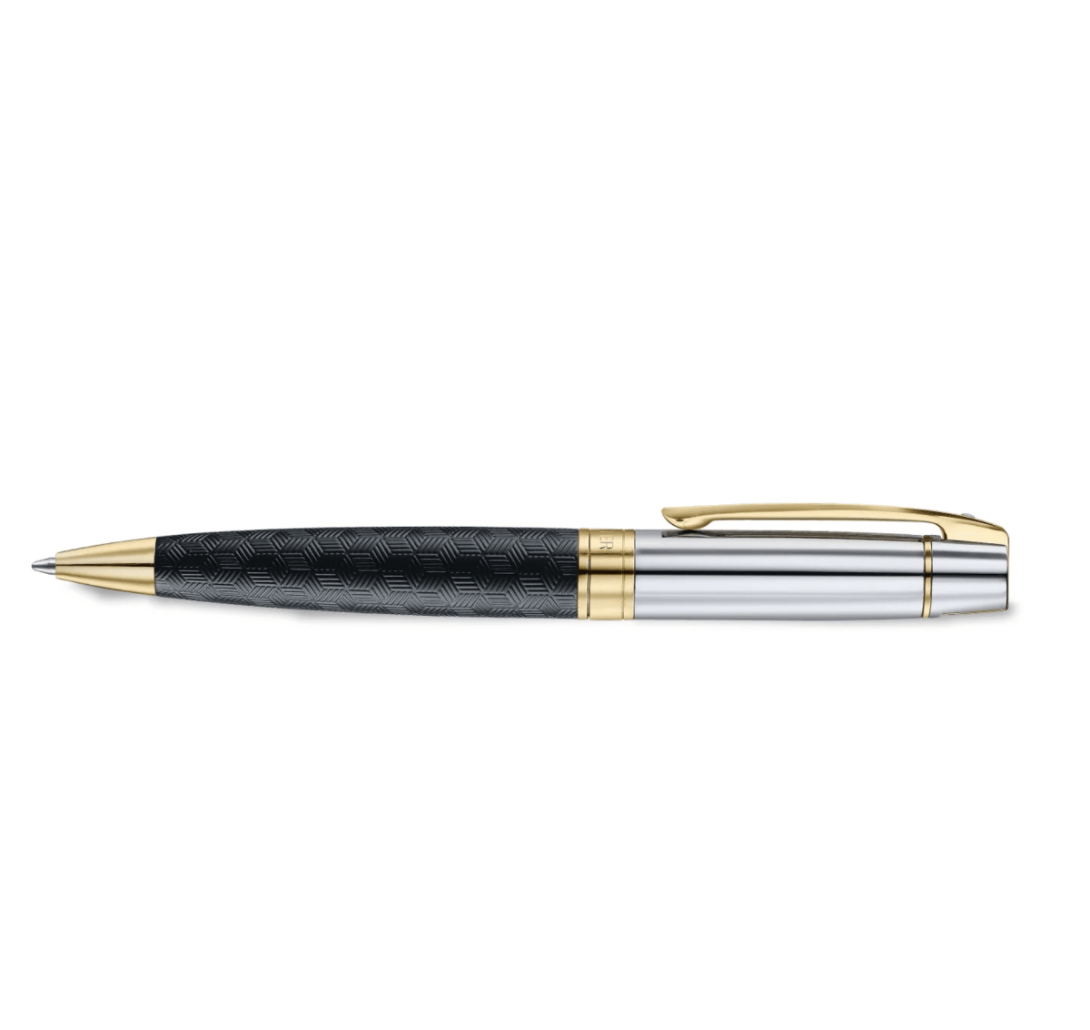 Bolígrafo Sheaffer 300 Negro Mate Tapa De Cromo Brillante3